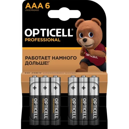 Батарея Opticell Professional LR03 AAA (6шт) блистер