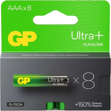 Батарея GP Ultra Plus Alkaline 24AUPA21-2CRB8 AAA (8шт) блистер