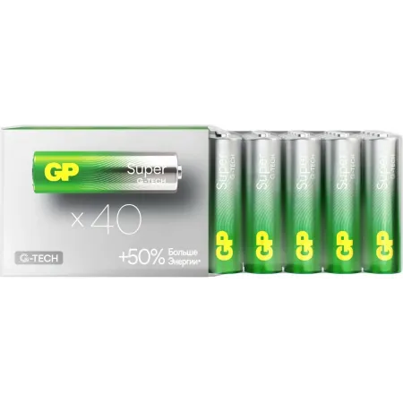 Батарея GP Super Alkaline 15AA21-2CRSWC40 AA (40шт) коробка