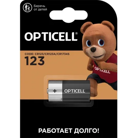 Батарея Opticell Specialty 123 AAA (1шт) блистер