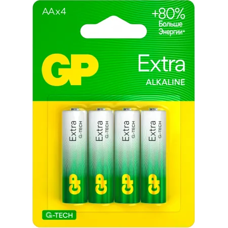 Батарея GP Extra Alkaline 15AXA21-2CRSBC4 AA (4шт) блистер