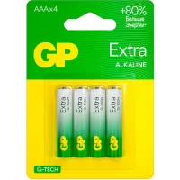 Батарея GP Extra Alkaline 24AXA21-2CRSBC4 AAA (4шт) блистер