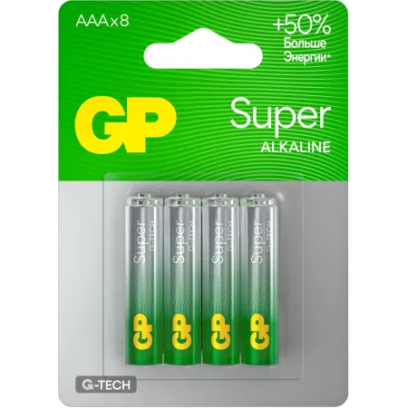 Батарея GP Super Alkaline 24AA21-2CRSBC8 AAA (8шт) блистер
