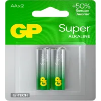 Батарея GP Super Alkaline 15AA21-2CRSBC2 AA (2шт) блистер Батарея GP Super Alkaline 15AA21-2CRSBC2 AA (2шт) блистер