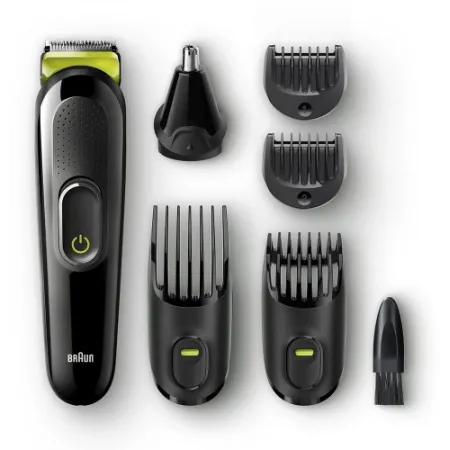 Триммер Braun 3 MGK3921TS черный/зеленый (насадок в компл:5шт)