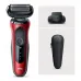 Бритва сетчатая Braun Series 6 61-R1200S реж.эл.:3 питан.:аккум. красный/черный