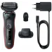 Бритва сетчатая Braun Series 5 51-R1200S реж.эл.:3 питан.:аккум. черный/красный