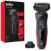 Бритва сетчатая Braun Series 5 51-R1200S реж.эл.:3 питан.:аккум. черный/красный