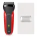 Бритва сетчатая Braun 300s r реж.эл.:3 питан.:элек.сеть/аккум. красный/черный
