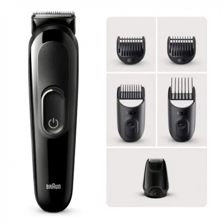 Триммер Braun Series 3 MGK3420 черный (насадок в компл:5шт)