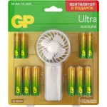 Батарея GP Ultra 15AU/24AU/FANWETA21-2CRSBC24 AA/AAA (промо:Вентилятор в подарок) (24шт) блистер
