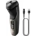 Бритва роторная Philips S3242/12 реж.эл.:3 питан.:аккум. черный/серебристый