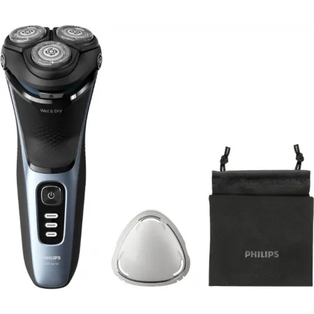 Бритва роторная Philips S3243/12 реж.эл.:3 питан.:аккум. голубой/серебристый