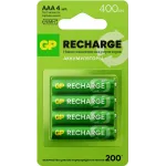Аккумулятор GP RECHARGE AAA NiMH 400mAh (4шт)