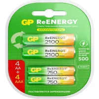 Аккумулятор GP 210AAHC АА+75AAAHC AAA NiMH 2000mAh (4шт)