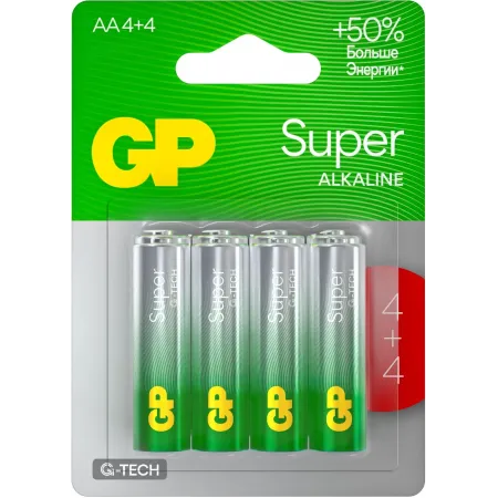 Аккумулятор GP Super Alkaline G-Tech 15А AA NiMH 1000mAh (8шт)