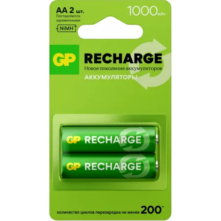 Аккумулятор GP Smart Energy 100AAHCV-2CRSBC2 AA NiMH 1000mAh (2шт)