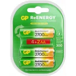 Аккумулятор GP 270AAHC4/2RGY-2CRCB6 AA NiMH 2700mAh (6шт) блистер