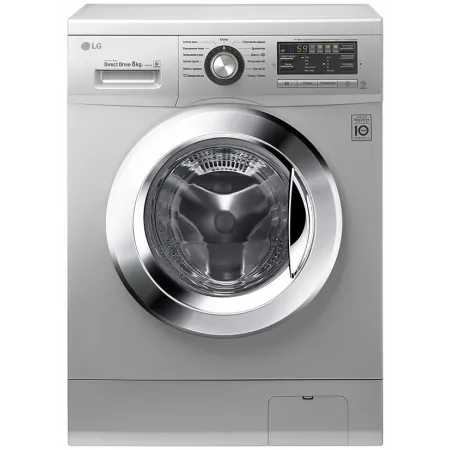 Стиральная машина LG F1296TD4 класс: A загр.фронтальная макс.:8кг серебристый инвертор