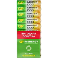Аккумулятор GP 100AAAHCRGY-CRB10 AAA NiMH 1000mAh (10шт) блистер