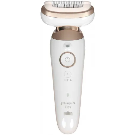 Эпилятор Braun SES9-011 скор.:2 насад.:3 от электр.сети от аккум. белый/золотистый