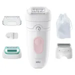 Эпилятор Braun SE5-050 скор.:2 насад.:4 от электр.сети от аккум. белый/розовый