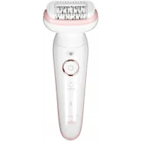 Эпилятор Braun SES9-030 скор.:2 насад.:3 от электр.сети от аккум. белый/розовый