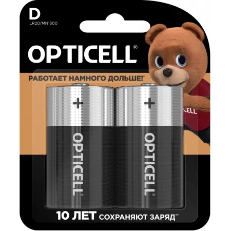 Батарея Opticell Basic LR20 D (2шт) блистер Батарея Opticell Basic LR20 D (2шт) блистер