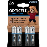 Батарея Opticell Turbo MAX LR6 AA (4шт) блистер Батарея Opticell Turbo MAX LR6 AA (4шт) блистер