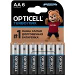 Батарея Opticell Turbo MAX LR6 AA (6шт) блистер