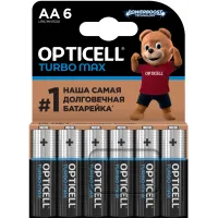 Батарея Opticell Turbo MAX LR6 AA (6шт) блистер Батарея Opticell Turbo MAX LR6 AA (6шт) блистер