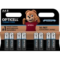 Батарея Opticell Turbo MAX LR6 AA (8шт) блистер Батарея Opticell Turbo MAX LR6 AA (8шт) блистер