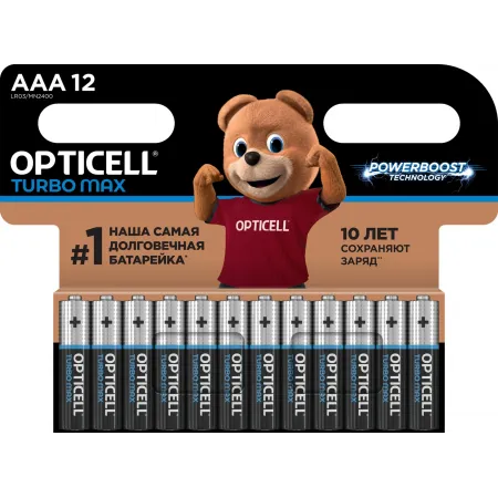 Батарея Opticell Turbo MAX LR03 AAA (12шт) блистер Батарея Opticell Turbo MAX LR03 AAA (12шт) блистер