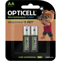 Аккумулятор Opticell Turbo 6080001 AA NiMH 2600mAh (2шт) блистер