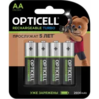 Аккумулятор Opticell Turbo 6080002 AA NiMH 2600mAh (4шт) блистер