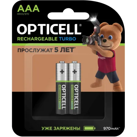 Аккумулятор Opticell Turbo 6080003 AAA NiMH 970mAh (2шт) блистер