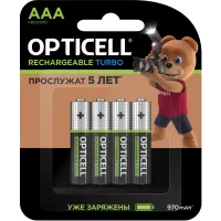 Аккумулятор Opticell Turbo 6080004 AAA NiMH 970mAh (4шт) блистер