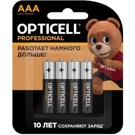 Батарея Opticell Professional LR03 AAA (4шт) блистер Батарея Opticell Professional LR03 AAA (4шт) блистер