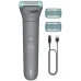 Триммер Philips Series 3000 BG3480/15 серый/бирюзовый (насадок в компл:2шт)