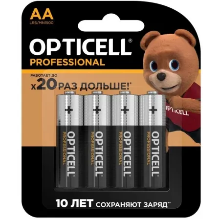 Батарея Opticell Professional LR6 AA (4шт) блистер Батарея Opticell Professional LR6 AA (4шт) блистер