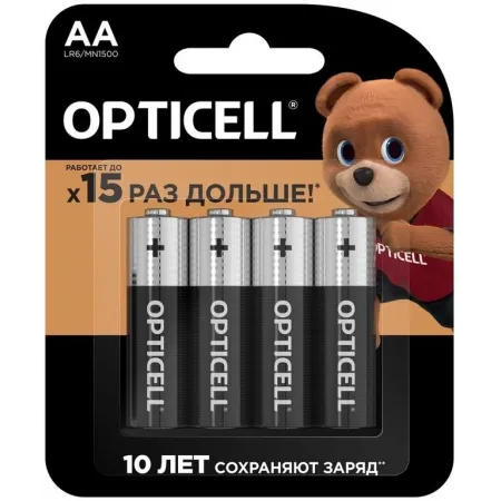 Батарея Opticell Basic LR6 AA (4шт) блистер Батарея Opticell Basic LR6 AA (4шт) блистер