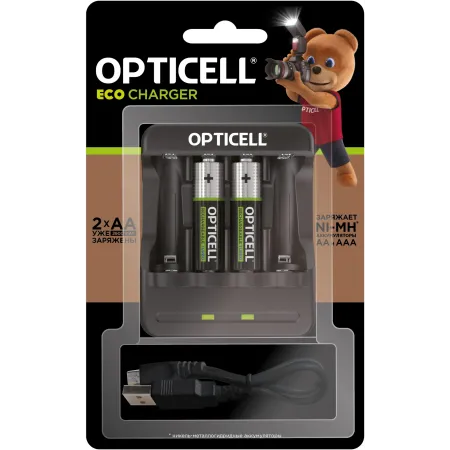 Аккумулятор + зарядное устройство Opticell Turbo АА 2600 mAh AA/AAA 2600mAh (2шт) блистер Аккумулятор + зарядное устройство Opticell Turbo АА 2600 mAh AA/AAA 2600mAh (2шт) блистер