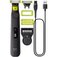 Триммер Philips OneBlade Pro QP6542/15 черный (насадок в компл:3шт)