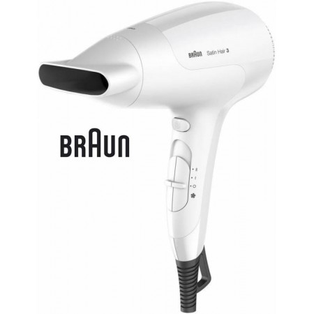 Фен Braun HD 380 2000Вт белый/серебристый (81502118)