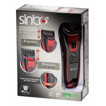 Машинка для стрижки Sinbo SHC 4370 красный 3Вт (насадок в компл:2шт) Машинка для стрижки Sinbo SHC 4370 красный 3Вт (насадок в компл:2шт)