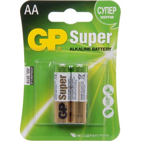 Батарея GP Super Alkaline 15A LR6 AA (2шт)