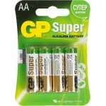 Батарея GP Super Alkaline 15A LR6 AA (4шт)