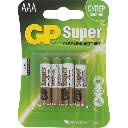 Батарея GP Super Alkaline 24A LR03 AAA (4шт)