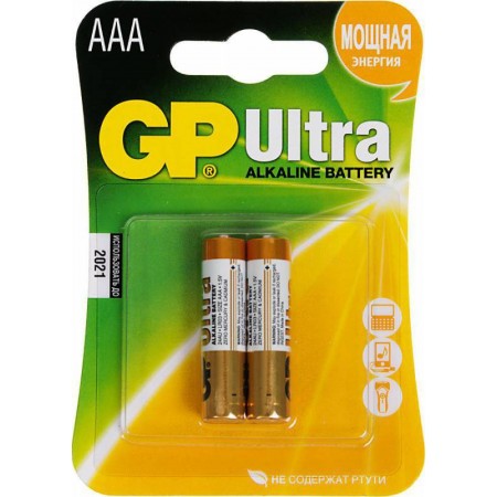 Батарея GP Ultra Alkaline 24AU LR03 AAA (2шт)