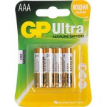 Батарея GP Ultra Alkaline 24AU LR03 AAA (4шт)